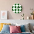 thumbnail image 3 of Wall Clock Green White Buffalo Plaid Clocks PVC Silent Non-Ticking Battery Operated Decorative Classic Checked Round Clock for Home Living Room Kitchen Bedroom Office School Wall Decor 10 Inch, 3 of 9