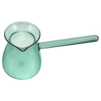 WORGEOUS Heat Resistant Teapot with Side Handle Glass Small Milk Kettle for Boiling Glass Milk Jug