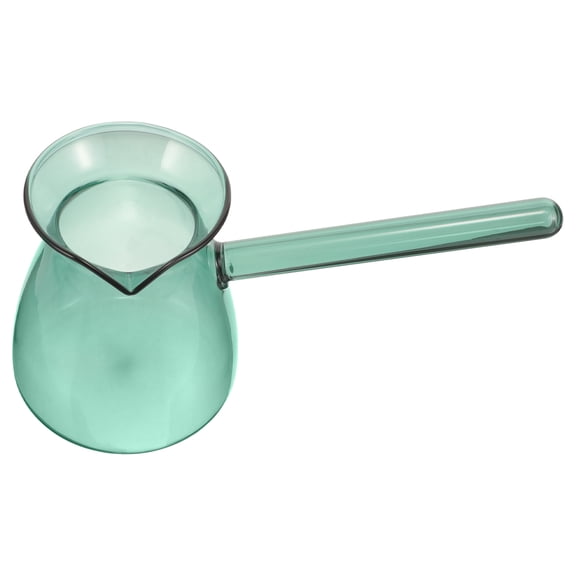 WORGEOUS Heat Resistant Teapot with Side Handle Glass Small Milk Kettle for Boiling Glass Milk Jug