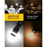 AUXITO H7 LED Headlight Bulbs 6500K White and 194 168 T10 LED Bulbs White,Total 4 Bulbs