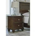 thumbnail image 2 of Signature Design by Ashley Danabrin Classic 2 Drawer Nightstand for Bedroom, Dark Brown, 2 of 8