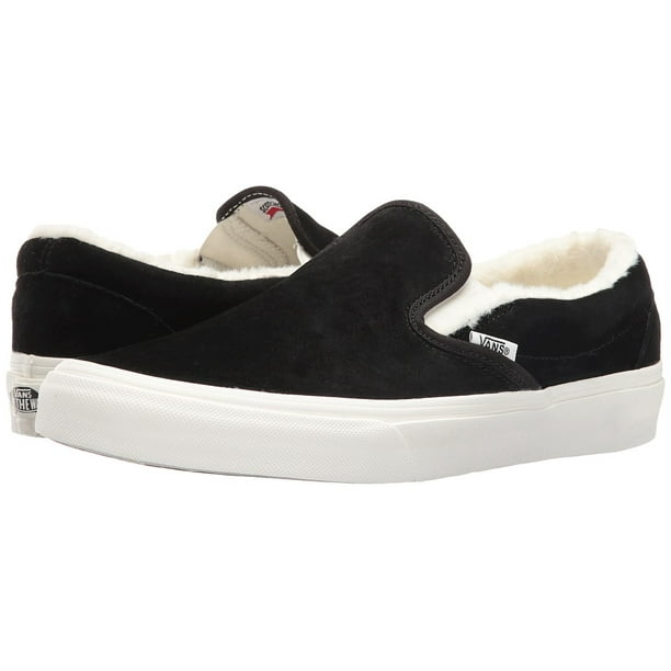 Vans Classic Suede/Fleece Black/True White Men's Shoes Size 10 Walmart.com