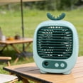 thumbnail image 1 of ICQOVD Desktop Fan Mist Cooling Fan Usb Rechargeable Three Speed Desktop Fan for Summer Outdoor Work Use, 1 of 8