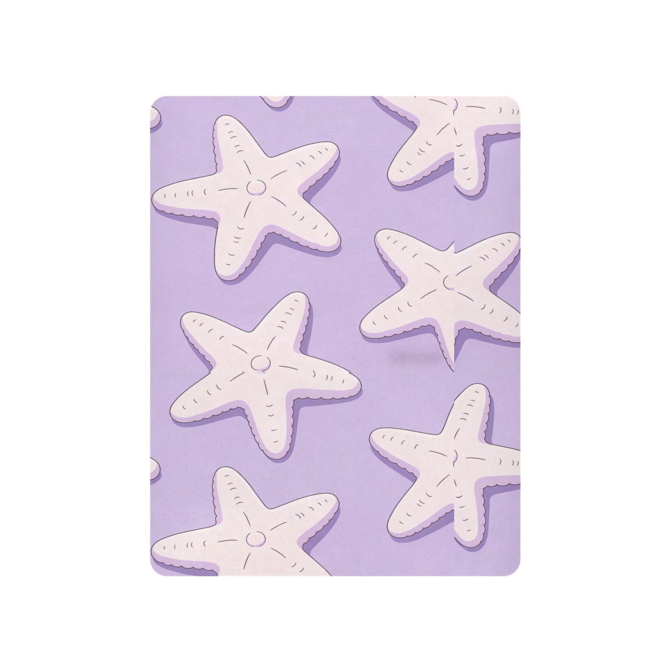 Baby Essentials 52”x 28”- Standard Cotton-like Modal Elastic- Purple Starfish Design Crib Sheets for Newborns and Toddlers