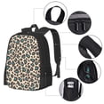 thumbnail image 4 of Large Capacity Backpack 16.5×12.5×5.5in Widened Shoulder Strap Design Main Bag Large Top Handle Belt Adjustable Shoulder Strap Leopard Print Style Paleturquoise_4, 4 of 8