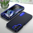 thumbnail image 6 of Feishell Case for Samsung Galaxy A14 5G 6.6 inch,Heavy Duty 3 Layer Military Protection with Hidden Kickstand Shock Resistant Armor Hybrid Bumper Rugged Rubber Phone Cover,Navy Blue, 6 of 8