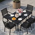 thumbnail image 4 of Outdoor Patio Cushion Covers 4 Pack Black Buffalo Check Plaid Patio Chair Cushion Covers with Ties and Zipper Farmhouse Style Waterproof Outdoor Seat Cushion Covers for Patio Furniture 20"x18", 4 of 6
