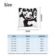 thumbnail image 4 of Fundas de almohada de terciopelo de Felix The Cat, fundas de almohada decorativas suaves y acogedoras con cremallera oculta para dormitorio, sofá, sillón, funda de almohada de terciopelo, 4 of 8