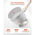 thumbnail image 3 of VEVOR 1.5 QT Saucepan, Nonstick Saucepan with Tempered Glass Lid, Multipurpose Cooking Sauce Pot with Detachable Handle, Sauce Pan Small Kitchen Cooking Pot with Coating, Induction Compatible, White, 3 of 9