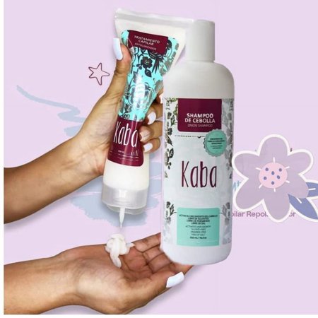 Kaba Repolarizador Capilar y Shampoo de Cebolla para el Crecimiento
