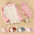 thumbnail image 4 of HFHAPW 2 Piece Boys Girls Pajamas Kids Long Sleeve Top and Pants Pajamas Pjs Fall Winter Sleepwear Set for Toddler Little Boys Girls, 4 of 9