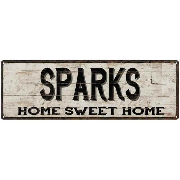 SPARKS Rustic Home Sweet Home Sign Gift 6x18 Metal Decor 206180084481