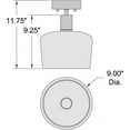 thumbnail image 2 of 63147LEDDLP-BS/SDG Access Lighting Port Nine - 9W 1 LED Semi-Flush Mount In Transitional Style-11.75 Inches Tall and 9 Inches Wide-Brushed Steel, 2 of 5