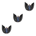 thumbnail image 3 of Naiovety Ala de danza del vientre con palo telescópico Disfraces para adultos Mujer Profesional Carnaval Fiestas Festivales Accesorios Negro Type1 NO1, 3 of 6