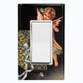 thumbnail image 1 of Metal Light Switch Plate Outlet Cover Romantic Angel Cupid Love Clover Box AGL006, 1 of 13