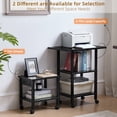 thumbnail image 6 of LEYAOYAO 3-Tier Printer Stand with Wheels & Adjust Feet, Computer Tower Stand, Metal Rolling Cart for Case Printer, Black, 6 of 7