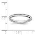 thumbnail image 5 of 925 Sterling Silver Stackable Expressions Rhodium Grooved Ring Size: 5; for Adults and Teens; for Women and Men, 5 of 5