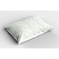 thumbnail image 2 of Ambesonne Palm Tree Pillow Sham 2 Pack, Abstract Pale Leafage, 26"x20", Pale Sage Green White, 2 of 3
