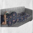 thumbnail image 5 of Cartoon Soft Flannel Fleece Throw Blanket, Minimal Items Unicorns Time Wording and Rainbow Maned Horned Horse, Cozy Plush for Indoor and Outdoor Use, 70" x 90", Multicolor, by Ambesonne, 5 of 5