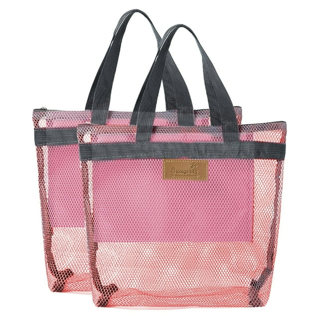 Portable Mesh Shower Caddy Tote - with Zipper Hook for Travel Camping