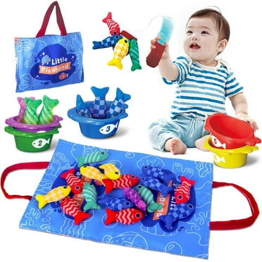 Educational Toys for Toddlers, Baby Toys Cloth Fishing Game Sensory Toy for 1 2 Year Old Boys Girls, Counting and Color Sorting, Early Learning Toys for 12 Months Kids