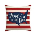 thumbnail image 2 of 4th of July Pillow Covers 18x18, Red Stripe Blue Star Decor America Flag Throw Pillows Independence Memorial Day Pillowcase Patriotic Decorations Linen Outdoor Cushion Case for Couch, 2 of 6