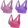 thumbnail image 1 of Sujetador cómodo para mujer, bustier clásico, push up y sin aros, paquete de 1, paquete de 3, 1 of 5