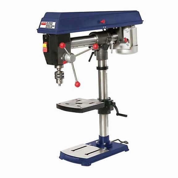 Radial Bench Drill Press, Belt Drive, 1/2 hp, 120V AC V, 33 in Swing, 5 Speed