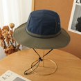 thumbnail image 3 of Sombrero de vaquero occidental, sombrero de pescador para mujer, sombrero de ala grande de verano para hombre, sombrero protector solar, sombrero para pesca al aire libre, sombrero de senderismo,, 3 of 6