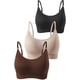 thumbnail image 1 of 3 Piezas Brasieres Deportivos Mujer Yoga Sujetador Recortada Tank Tops con Copas Acolchadas Extraíbles Brasieres Deportivos para Pilates para Hacer Yoga,Correr,Fitness, 1 of 5