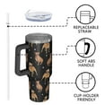 thumbnail image 4 of OBREWU Pitbull Dog and Footprint Tumbler with Handle and Lid,Pitbull Dog and Footprint 40oz Double Wall Vacuum Insulated Tumbler,Cups Gift for Women and Men, 4 of 7