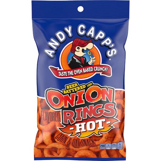 Andy Capp's Battered Onion Rings Hot, 2 Oz Bag, (3-Pack)