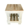 thumbnail image 3 of del Hutson Designs Reclaimed Wood Farmhouse Rustic End Table, Natural/White, 3 of 8