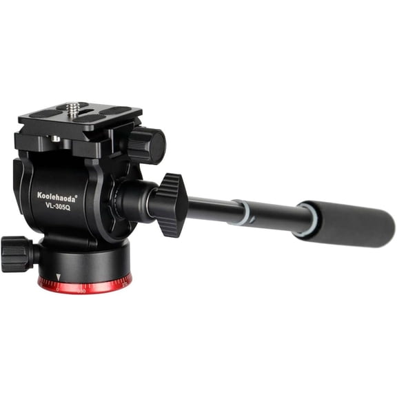 Koolehaoda Tripod Fluid Head Compact Video Head Pan Tilt Head with Arca-Type Plate for Compact Video Cameras, Mirrorless and DSLR Cameras,Load up to 8.8 lbs /4kg