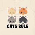 thumbnail image 4 of Inktastic Cats Rule with Cat Heads Boys or Girls Baby T-Shirt, 4 of 5