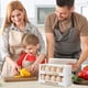 thumbnail image 5 of Proprietary Eggs Organizer Refrigerator Side Door Storage Rack Stackable Kitchen Special Preservation Box Storage Box Feature:Quantity: 1PcsClour:Green, whiteMaterial:plasticsProduct, 5 of 6