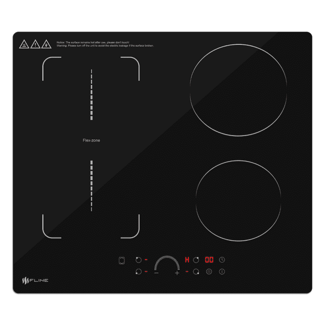 FLINE | Parrilla de Inducción Magnética Empotrable 4 Quemadores 4500W 110v | Belfast 4
