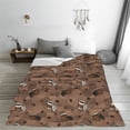 thumbnail image 5 of Rateoe Warm Coffee Pattern Print Fuzzy Fleece Throw Blanket Extra Large,Super Soft,Fluffy and Warm Blankets for Couch,Bed,All Season Use (40"x30"), 5 of 8