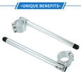 thumbnail image 3 of 1 Pair Motorcycle Handlebar, 41mm Handle Bar Universal for ATV Durable Aluminum Alloy Silver Tone, 3 of 6