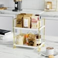thumbnail image 6 of 2-Tier Bathroom Countertop Organizer, Kitchen Spice Rack or Makeup Skin Organizer Vanity Bedroom Storage Tray (Gold), 6 of 6