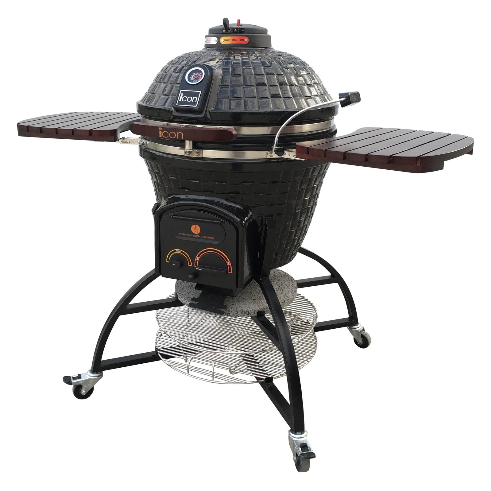 Icon Grills CG701 Charcoal Kamado Grill with Storage Cart