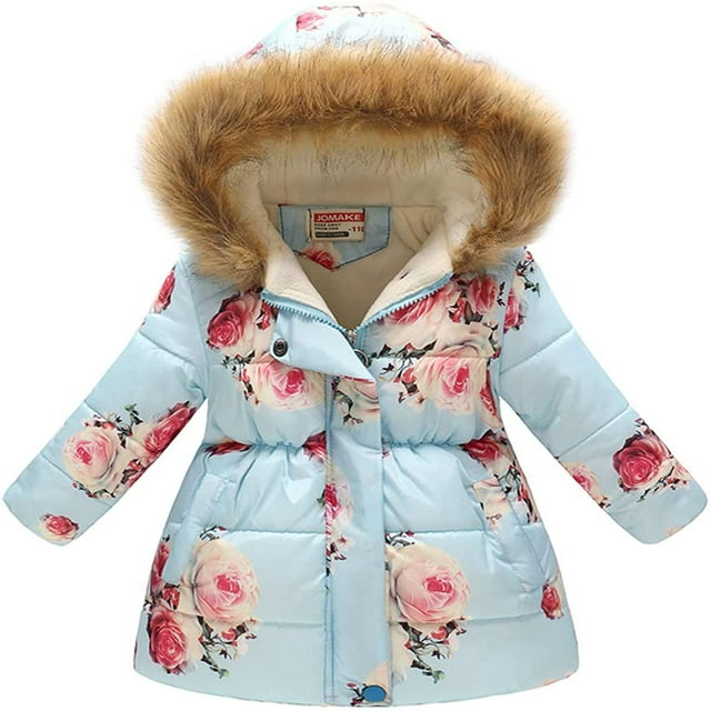 Veste Matelassée pour Enfants Garçons et Filles Mode Imprimé Dessin Animé Grand Garçon Col Long Veste Matelassée à Capuche