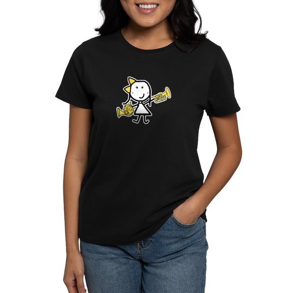 CafePress - Mello & French Horn Women's Dark T Shirt - Women's Traditional Fit Dark T-Shirt
