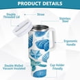 thumbnail image 4 of 40 oz Insulated Stainless Steel Tumbler Double Wall Stainless Steel Tumbler with 2-Way Drinking Marine Organismsd, 4 of 9