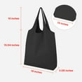 thumbnail image 2 of Muka Roll-Up Tote Bag with Inner Pockets and Elastic Band, Black Cotton Canvas Grocery Bag, 2 of 7