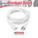 thumbnail image 2 of Cable de alimentación universal de 8 pies 18 AWG blanco 18/3 C13 a NEMA 5-15P 10A 125V, 2 of 5
