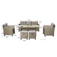 thumbnail image 2 of 6-Pieces Outdoor Patio Wicker Sofa Dining Set, 2 of 4