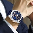 thumbnail image 3 of Men Watches Business Casual Wrist Watches (Multifunction/Waterproof/Luminous/Calendar) Genuine Leather Band Fashion Watch for Men, 3 of 6