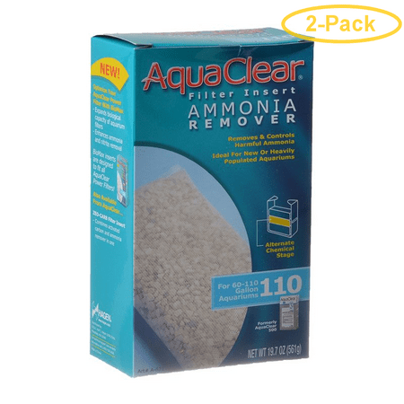 - Aquaclear Ammonia Remover Filter Insert For Aquaclear 110 Power Filter - Pack of 2