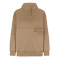 thumbnail image 4 of WEAIXIMIUNG Sweat à Capuche Zippé pour Femmes Léger Pull Uni Col en V Sans Capuche Manches Longues, 4 of 5
